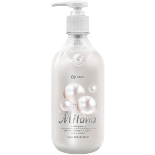 Крем-мыло Grass MILANA жемчужное с дозатором 0,5л