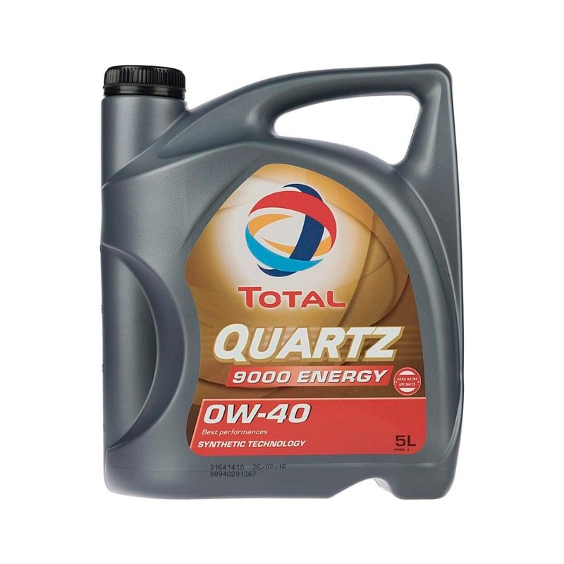 Моторное масло TOTAL синтетическое 0w40 Quartz 9000 Energy A3/B4, Api Sn/Cf 5л