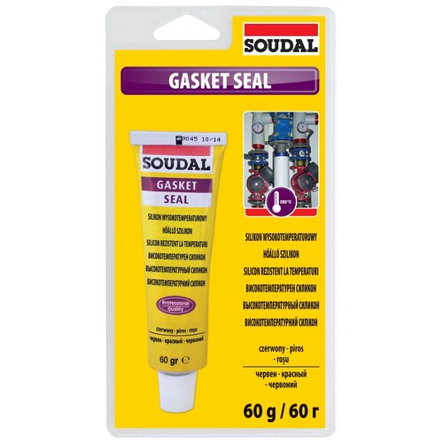 Soudal Силикон высокотемпературный Гаскетсил 60 г SOUDAL 120035