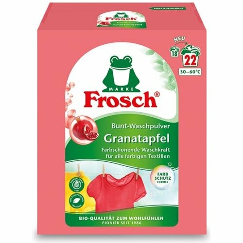 Стиральный порошок FROSCH фрош COLOR Гранат для цветного белья, 1.45 кг