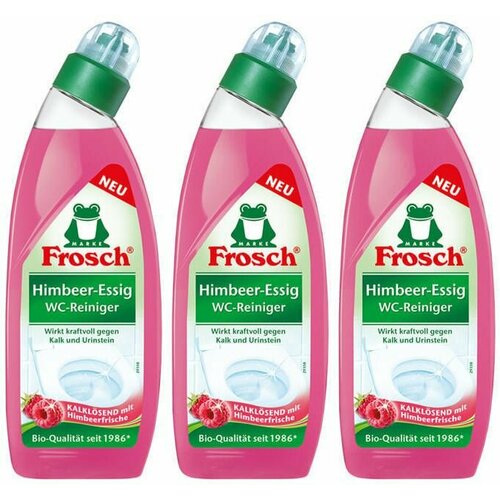 Frosch Очиститель унитазов Малина, 750 мл, 3 шт