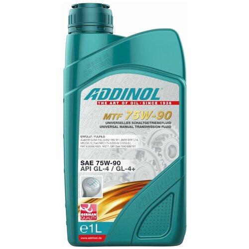 Трансмиссионное масло для МКПП ADDINOL Multi Transmission Fluid 75W-90, 1л