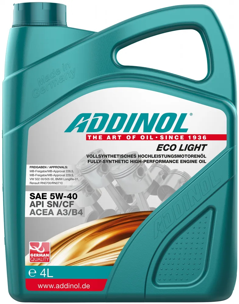 Моторное масло Addinol 0540 Eco Light 5W40 4л