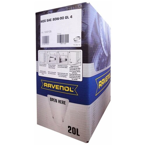 Масло Трансмиссионное Mzg 80w-90 Gl-4 20л Ecobox (Минеральное) Ravenol арт. 1223105B20