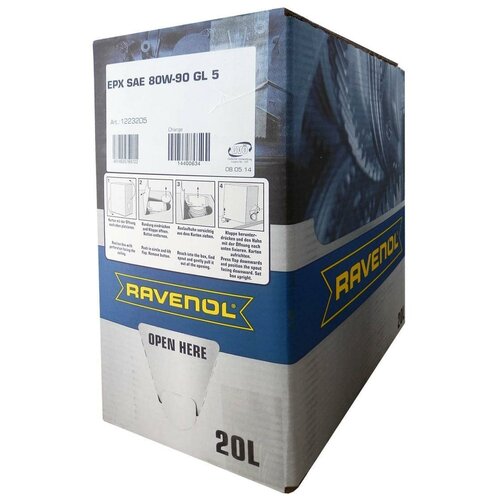 Трансмиссионное Масло Ravenol Getriebeoel Epx Sae 80w-90 Gl-5 (20л) Ecobox Ravenol арт. 1223205-B20-01-888