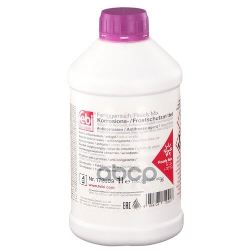 172009 FEBI Антифриз 1 л., готовый G12+ (-35°C), фиолетового цвета