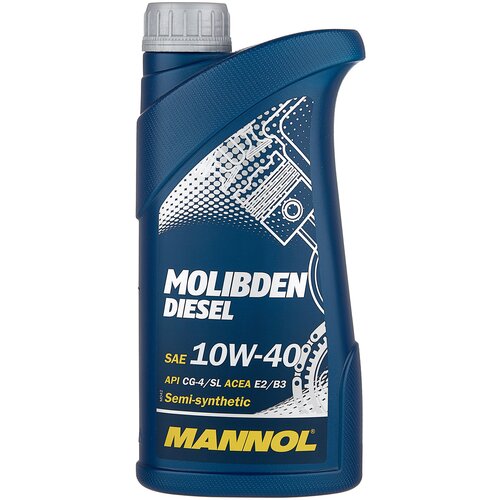 Масло моторное Mannol Molibden Diesel 10W-40 1л п/синт. API CG/SJ