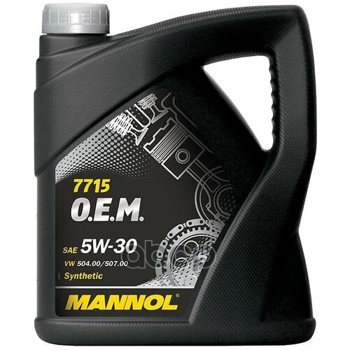 MANNOL Масло Моторное "Mannol" 5W-30 Синт. Sn/C3 5Л "O.e.m Longlife" (Vw-Audi-Skoda-Porsche)(7001) Пластик Кан.