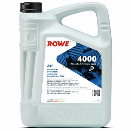 Трансмиссионное Масло Rowe Hightec Atf 4000 5Л. ROWE арт. 25011-0050-99
