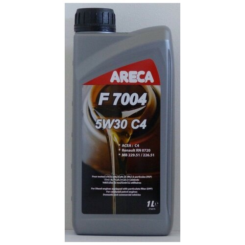 050894 ARECA ARECA F 7004 5W30 (1L)_масло моторное! синт.\ ACEA C4/C3, RN0720, MB 226.51, MB 229.51
