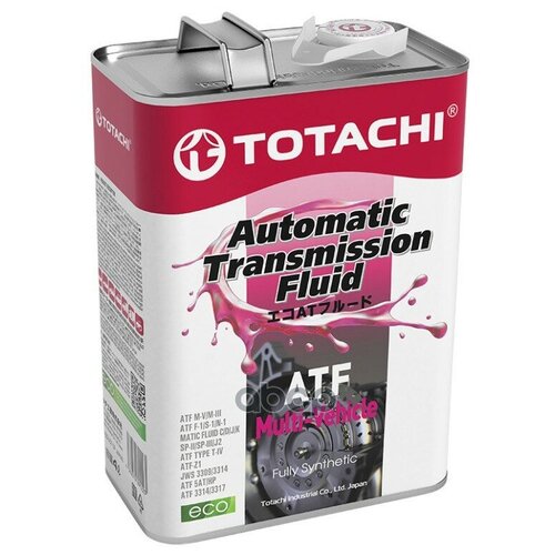20604 TOTACHI TOTACHI ATF MULTI-VEHICLE (4L)_жидкость гидравл.! синт\ MAZDA ATF M-III, NISSAN MATIC FLUID