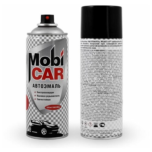 Краска аэрозоль Белая Тойота 040 MobiCAR автоэмаль ремонтная 520 мл