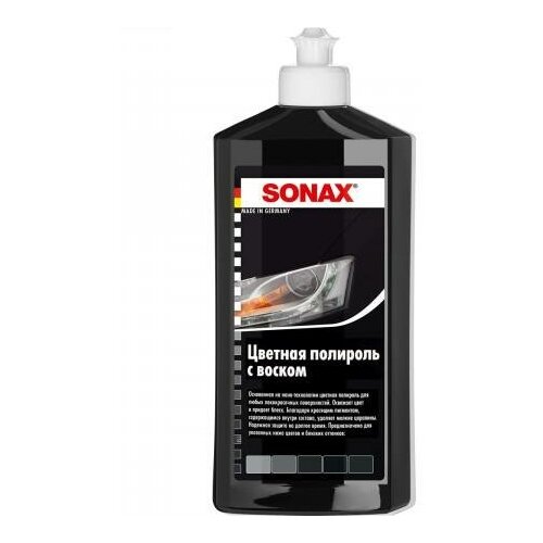 Цветной полироль с воском SONAX черный NanoPro 0,5л 296100