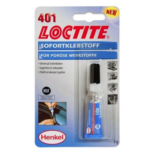 Клей цианоакрилатный Loctite 401, 3 г, 200 мл
