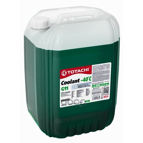 Жидкость Охлаждающая Totachi Niro Coolant Green -40C G11 20Кг TOTACHI арт. 43220