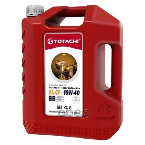 TOTACHI Масло Моторное 10W40 Totachi Niro 4Л Полусинтетика Optima Pro Sl/Cf Acea A3/B4