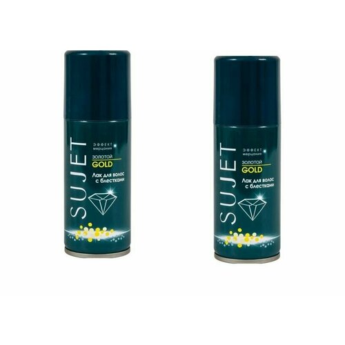 Сибиар Лак для волос SUJET золотой с блёстками, 100 мл - 2 шт