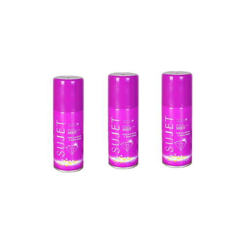 Лак для волос Сюжет с блестками Мульти 100 мл 3 шт