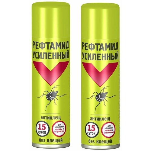 Спрей от клещей Рефтамид Усиленный инсектицид Антиклещ аэрозоль от клещей, 150 мл - 2 штуки