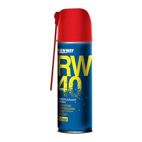 Смазка универсальная RW-40 (аналог WD-40) 450 мл аэрозоль с распылителем RUNWAY RW604, 2 шт