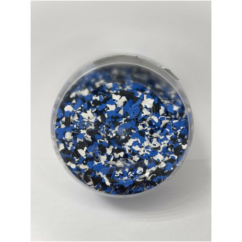 Флоки (чипсы) Набор № 5 Смесь (Белый, черный, Синии) 10 кв.м.