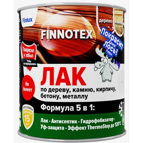 Finlux F-973 "FINNOTEX" акриловый лак для дерева декоративный полуглянцевый, тик