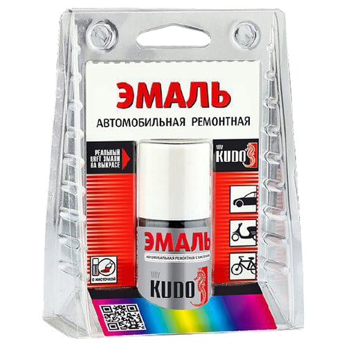KUDO Эмаль автомобильная ремонтная с кисточкой (Renault) Rouge Toreador металлик, 15 мл