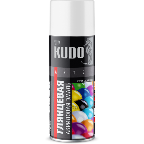 Краска Аэрозольная Kudo Ral9003 Белая Акриловая Высокоглянцевая 520 Мл Kudo арт. KU-A9003