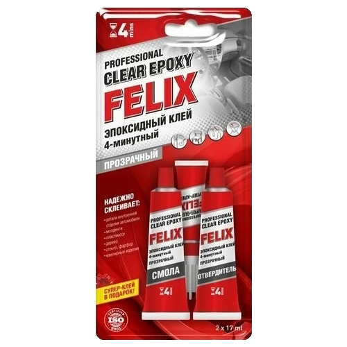 Клей Эпоксидный Прозрачный 34мл Felix Витрина-009,Витрина-010 Felix арт. 411040064