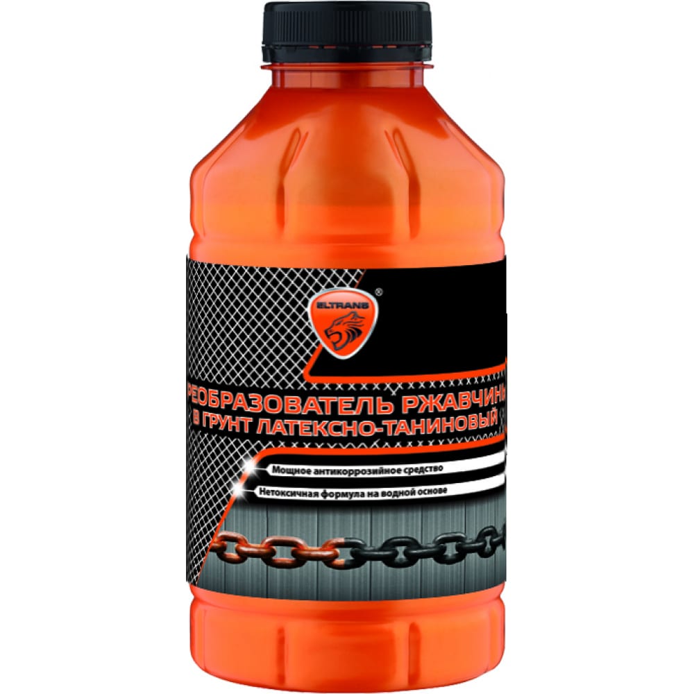 Преобразователь ржавчины в грунт ELTRANS латексно-таниновый, ПЭТ флакон, 250 мл EL-0707.02