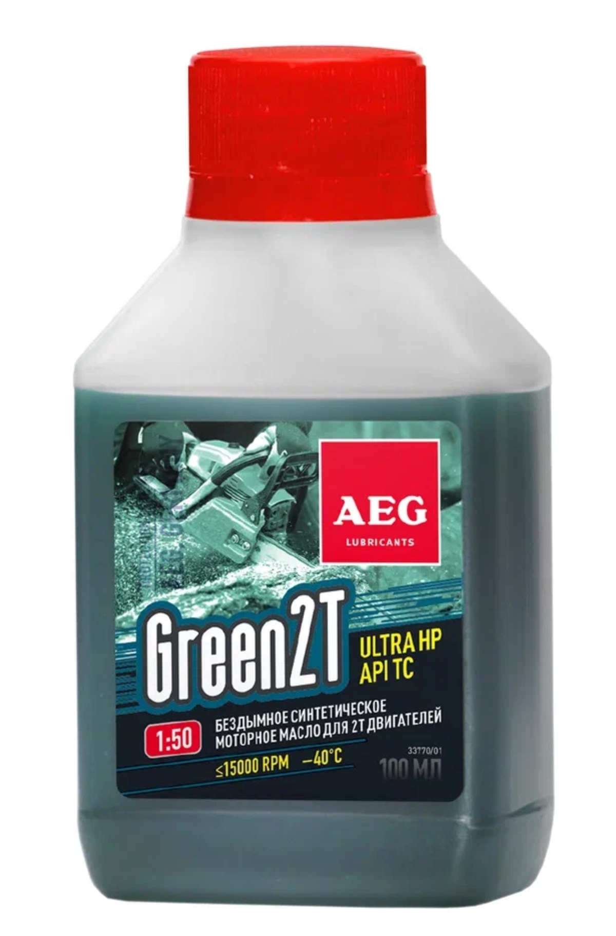 Масло для двухтактных двигателей синтетическое AEG Lubricant GreenHP 2T API TC 0,1л,33770
