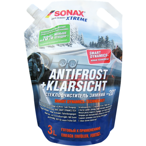 Стеклоочиститель SONAX EXTREME -20С, 3л, дой-пак Марка 04"