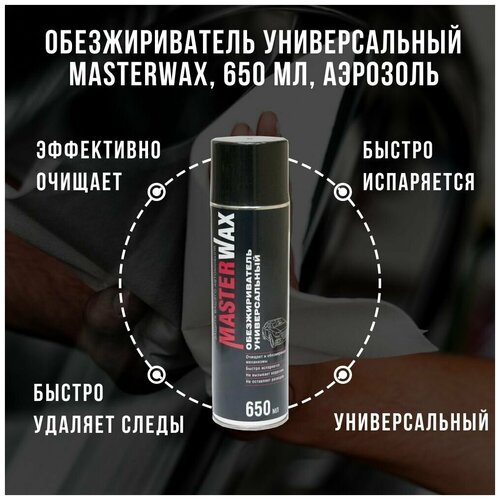 MASTERWAX MW000101 Обезжириватель универсальный MasterWAX аэрозоль 650 мл