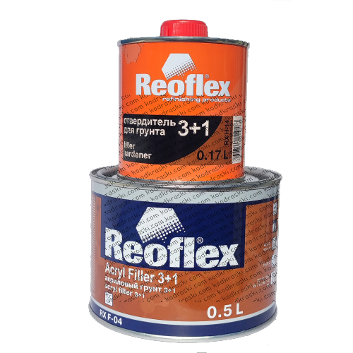 Акриловый грунт 3+1 (0,5 л) Reoflex серый с отвердителем