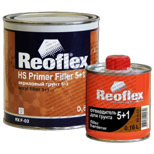 Акриловый грунт Reoflex 5+1 0.8 л, белый RX F-03 с отвердителем