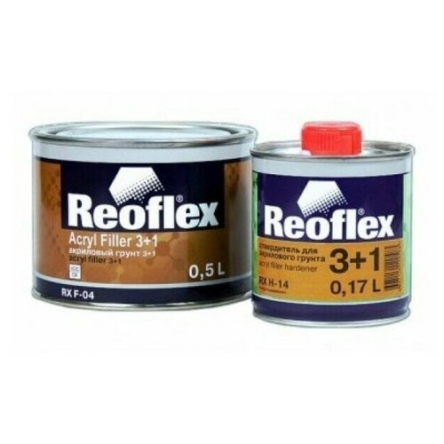 REOFLEX. Грунт 3+1 белый + отвердитель, комплект 500мл+170мл
