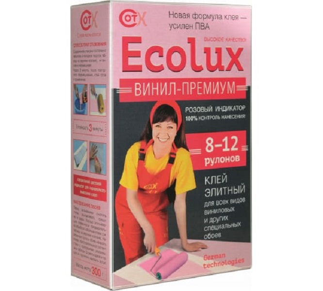 Клей обойный ECOLUX Премиум, виниловый, 300 г