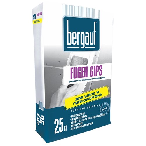Шпатлевка Bergauf Fugen Gips гипсовая, 25кг
