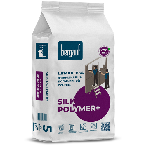 Шпатлевка для стен и потолка финишная полимерная Бергауф Silk Polymer+, 5 кг