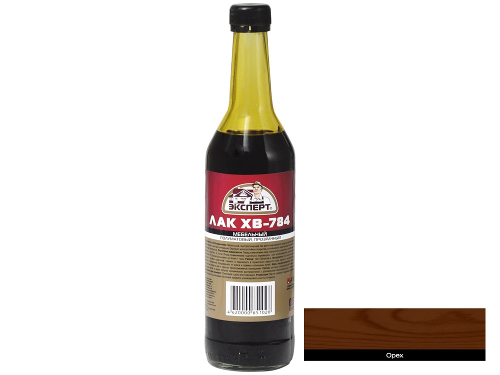 Лак ЭКСПЕРТ ХВ-784 орех 0,5л