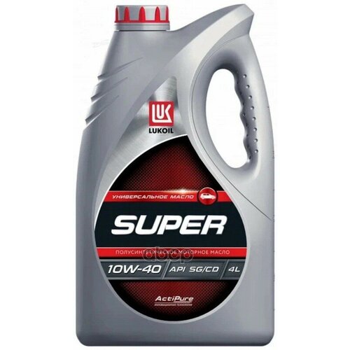 LUKOIL Масло Моторное 10w40 Лукойл 4л Полусинтетика Лукойл Супер Api Sg/Cd_ме