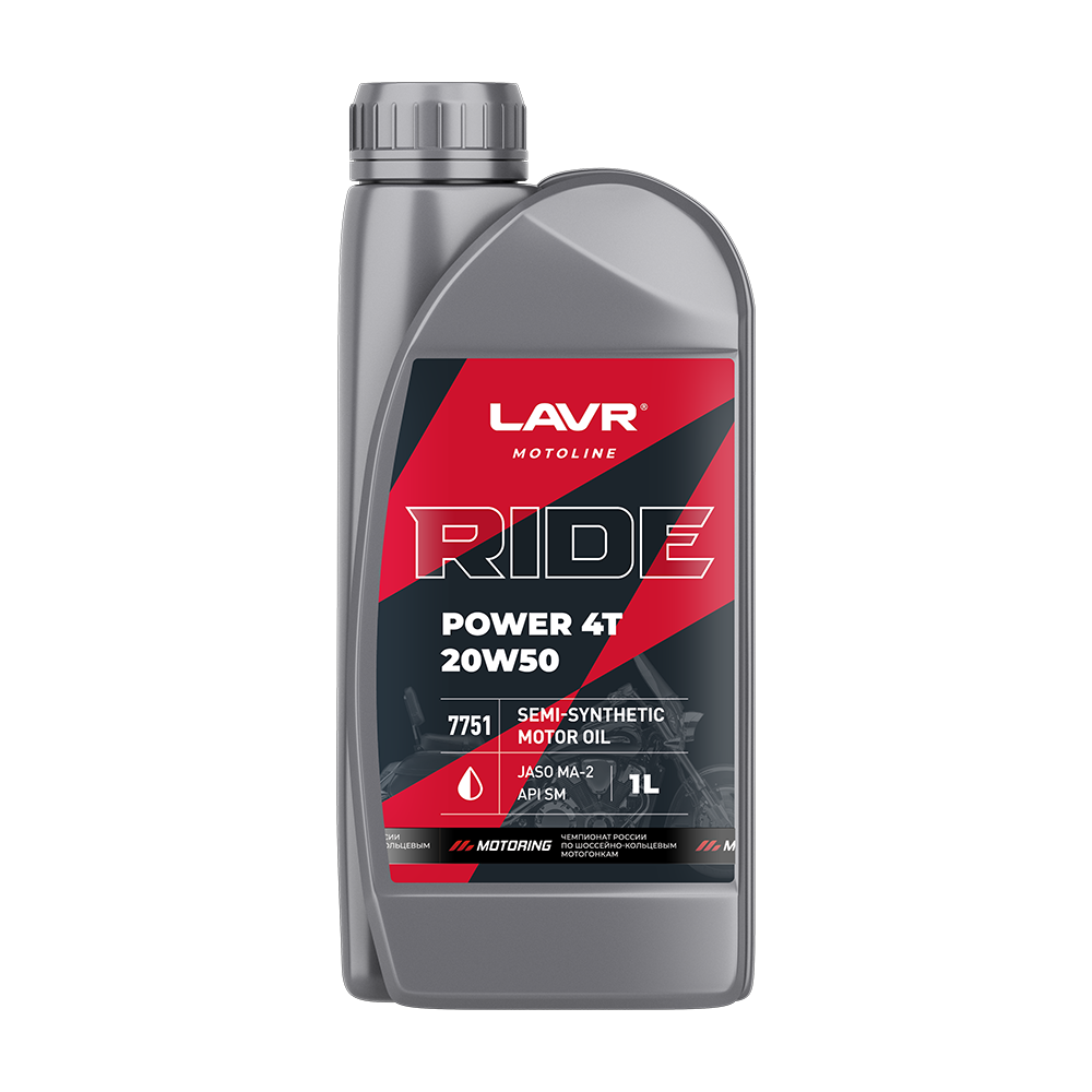 Моторное масло LAVR RIDE POWER 4T 20W50 SM 1л