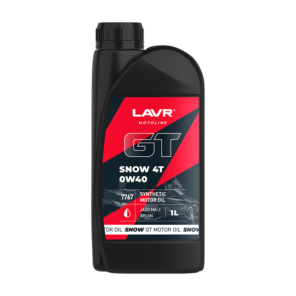 Моторное масло LAVR MOTO GT Snow 4T 0W40 SN, Ln7767, 1 л