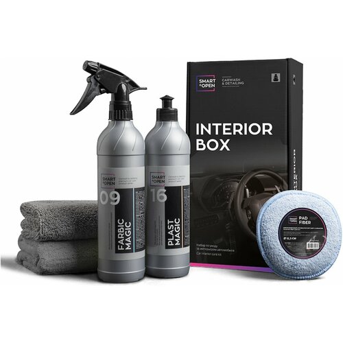 Набор для ухода за интерьером салона Smart Open набор автохимии, автокосметики INTERIOR BOX 15IB