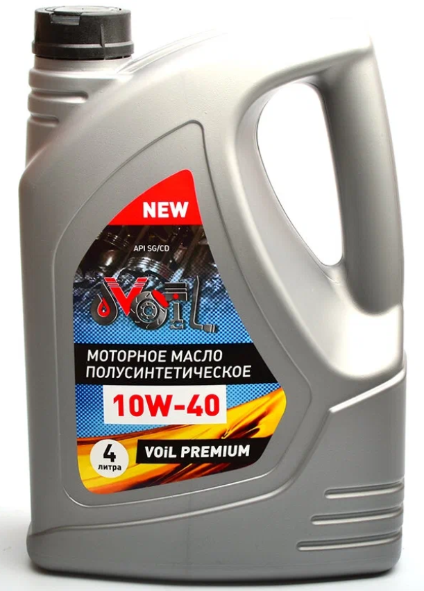 Моторное масло VOIL Premium 10W-40, SG/CD Полусинтетическое 4 л