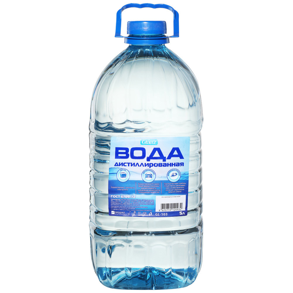 Вода дистиллированная Glanz 5 л