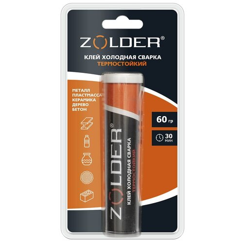 Клей Холодная сварка ZOLDER Термостойкий, ZN-340559, 60гр Zolder/24