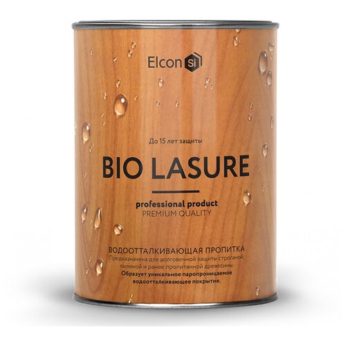 Водоотталкивающая пропитка Elcon Bio Lasure для дерева (бесцветная; 0.9 л) 00-00461939
