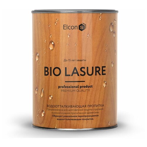 Водоотталкивающая пропитка для дерева Elcon Bio Lasure (тик; 0.9 л) 00-00461936