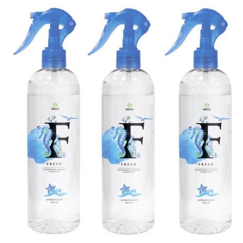 Жидкий освежитель воздуха GraSS "Fresh", Морская свежесть, 400мл, 3 шт